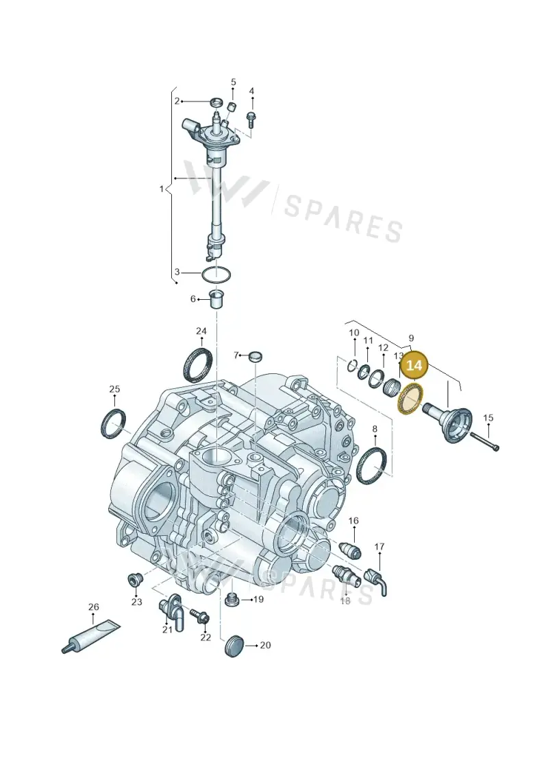 02M409375 — Volkswagen Golf 2.0 BlueMotion (2019-2024) diagram 813300510, position 14