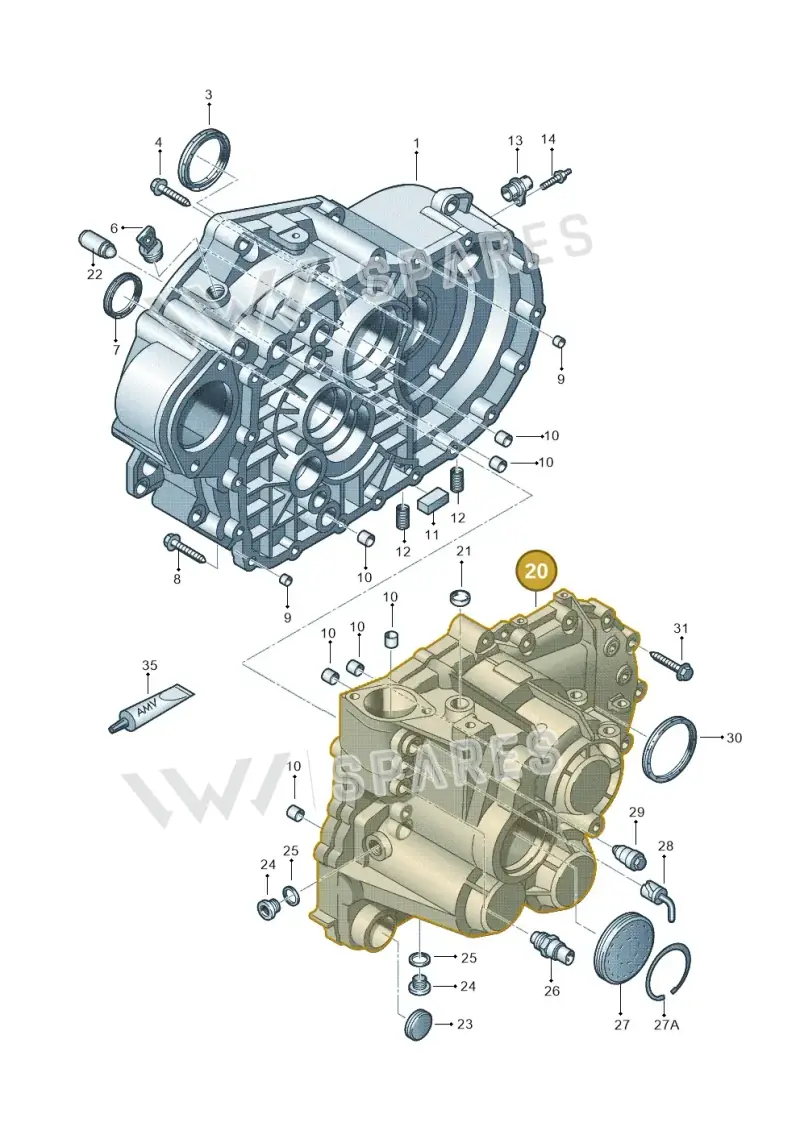 02Q301103J — Volkswagen New beetle (2011-2016) diagram 420301450, position 20