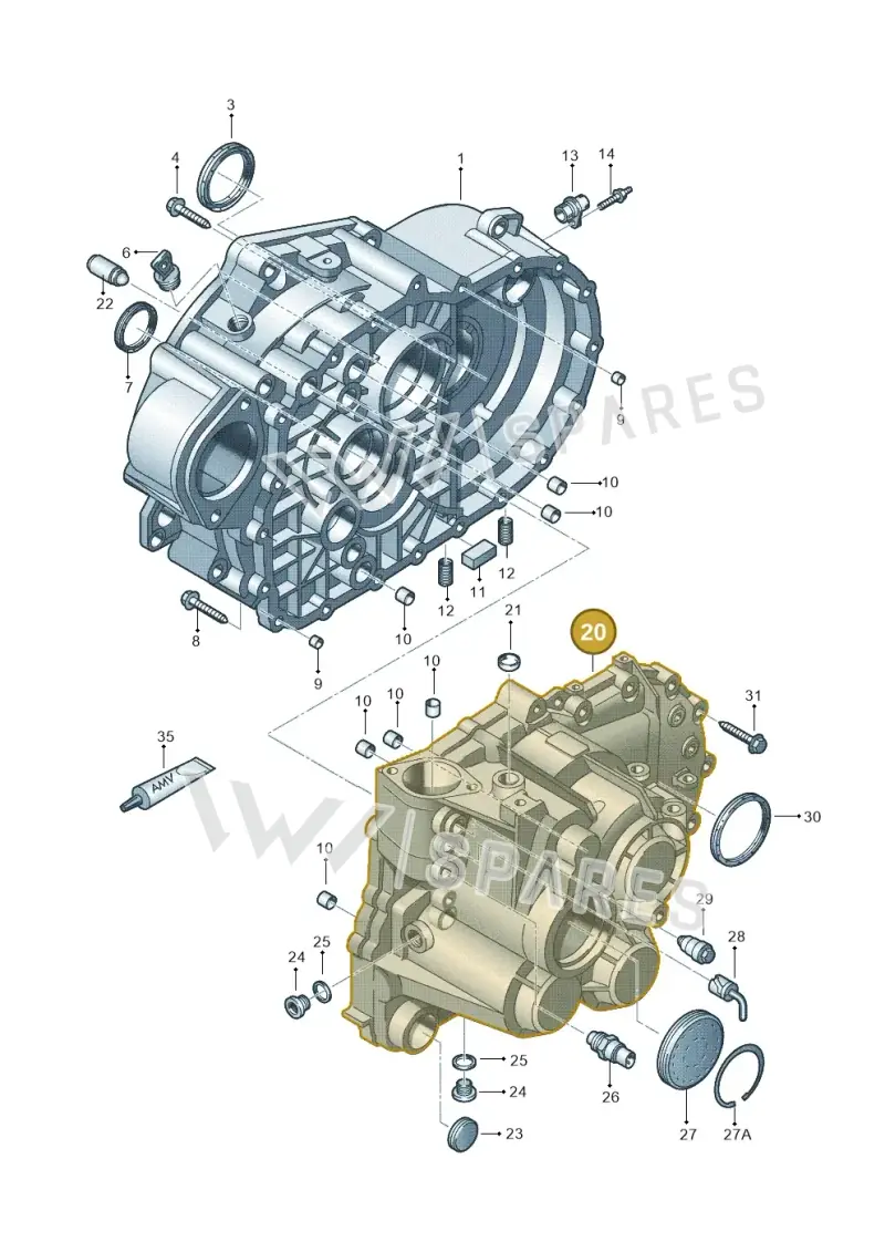 02Q301103L — Volkswagen Jetta variant (2009-2014) diagram 420301450, position 20