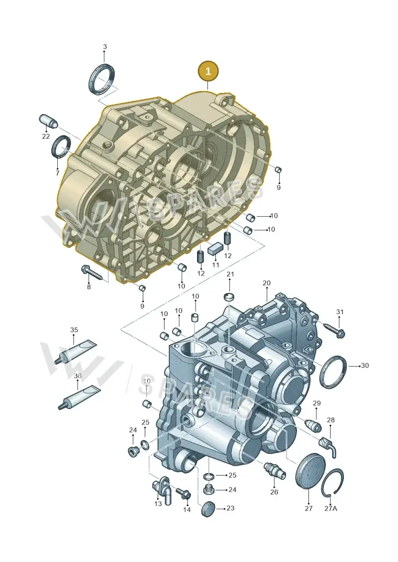 02Q301107AA — Volkswagen Scirocco 2.0 (2014-2017) diagram 868301450, position 1