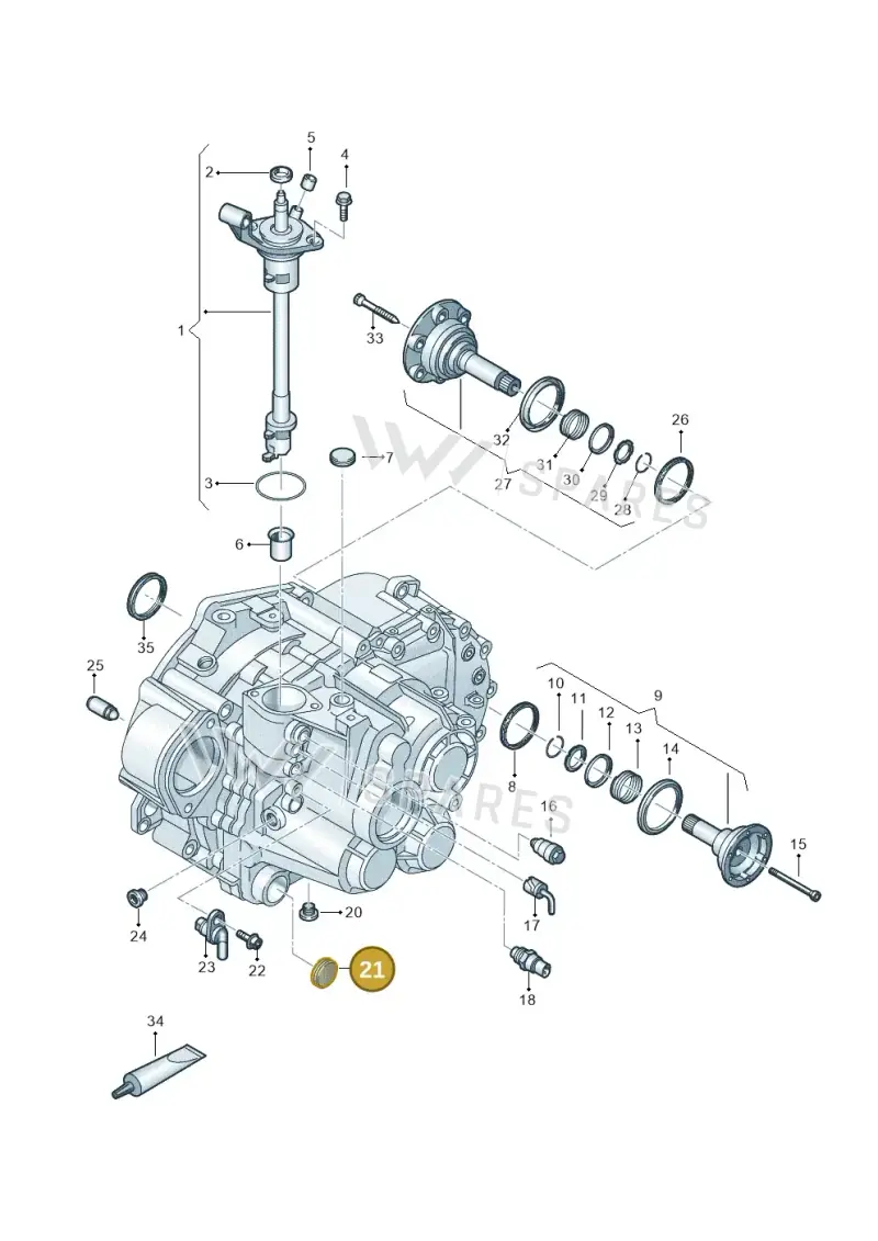 02Q301211 — Volkswagen Tiguan 2.0 4Motion (2017-2024) diagram 827330020, position 21