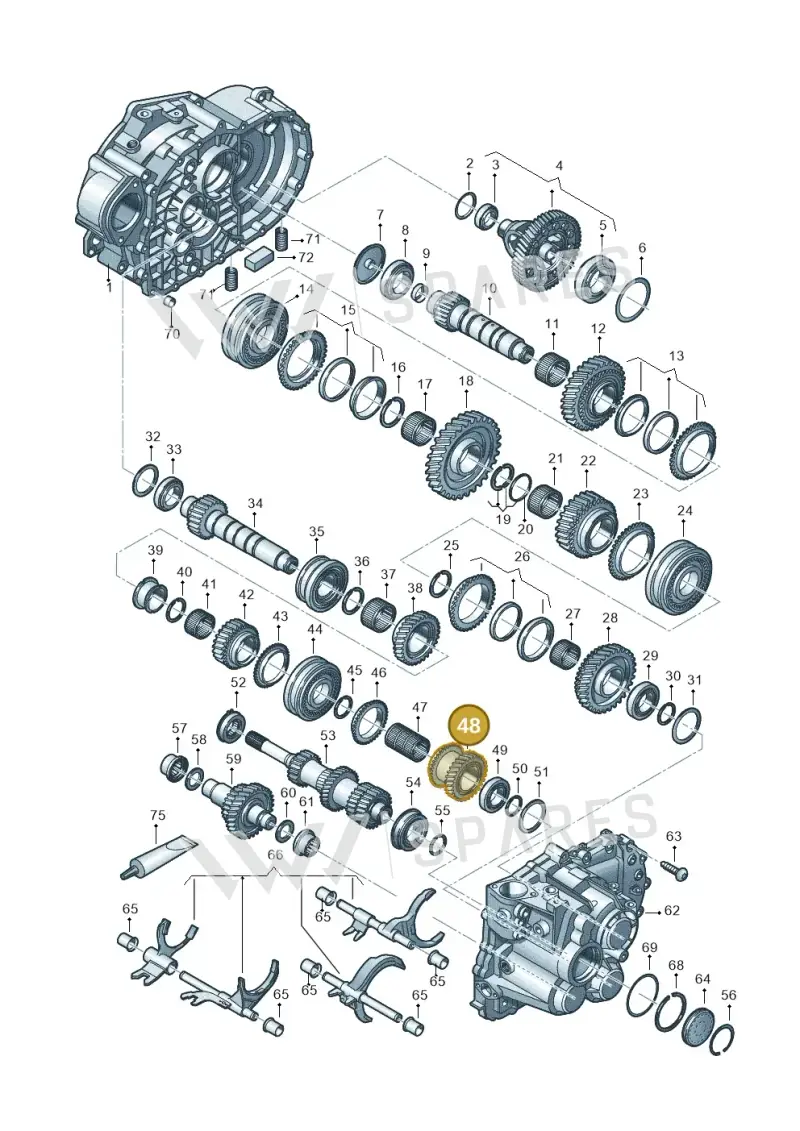 02Q311159A — Volkswagen Golf 2.0 BlueMotion (2019-2024) diagram 813300552, position 48