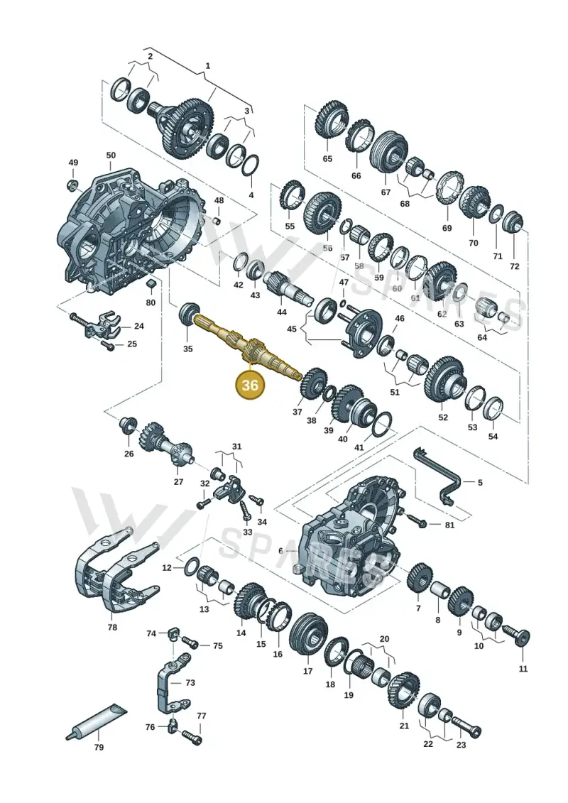 02S311103E — Volkswagen Golf 2.0 BlueMotion (2019-2024) diagram 2gk300352, position 36