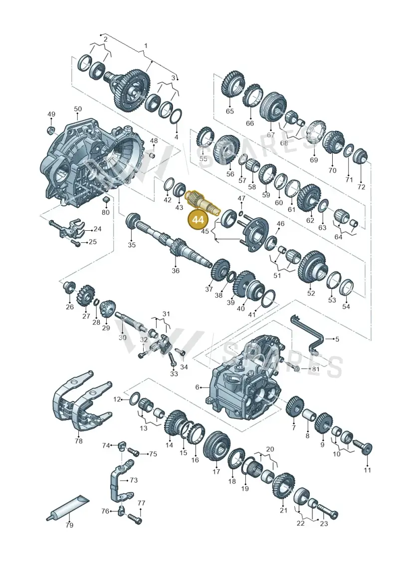 02S311205AD — Volkswagen T-Roc BlueMotion (2017-2024) diagram 827320030, position 44