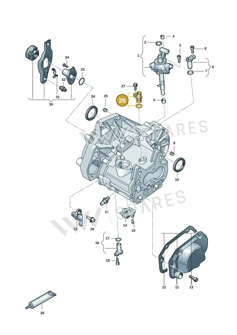 02T301115B — Volkswagen Taigo (2021-2024) diagram 2f0301110, position 26