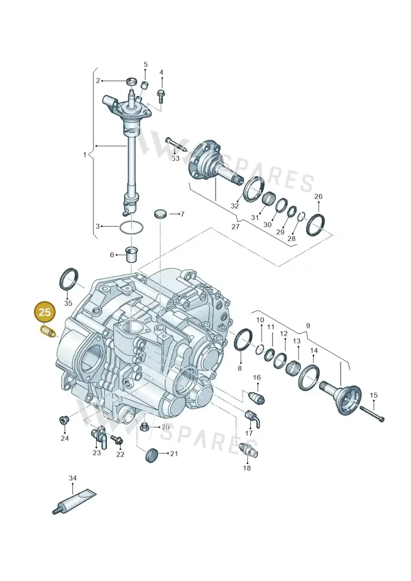 02T301234F — Volkswagen T-Roc BlueMotion (2017-2024) diagram 827330020, position 25