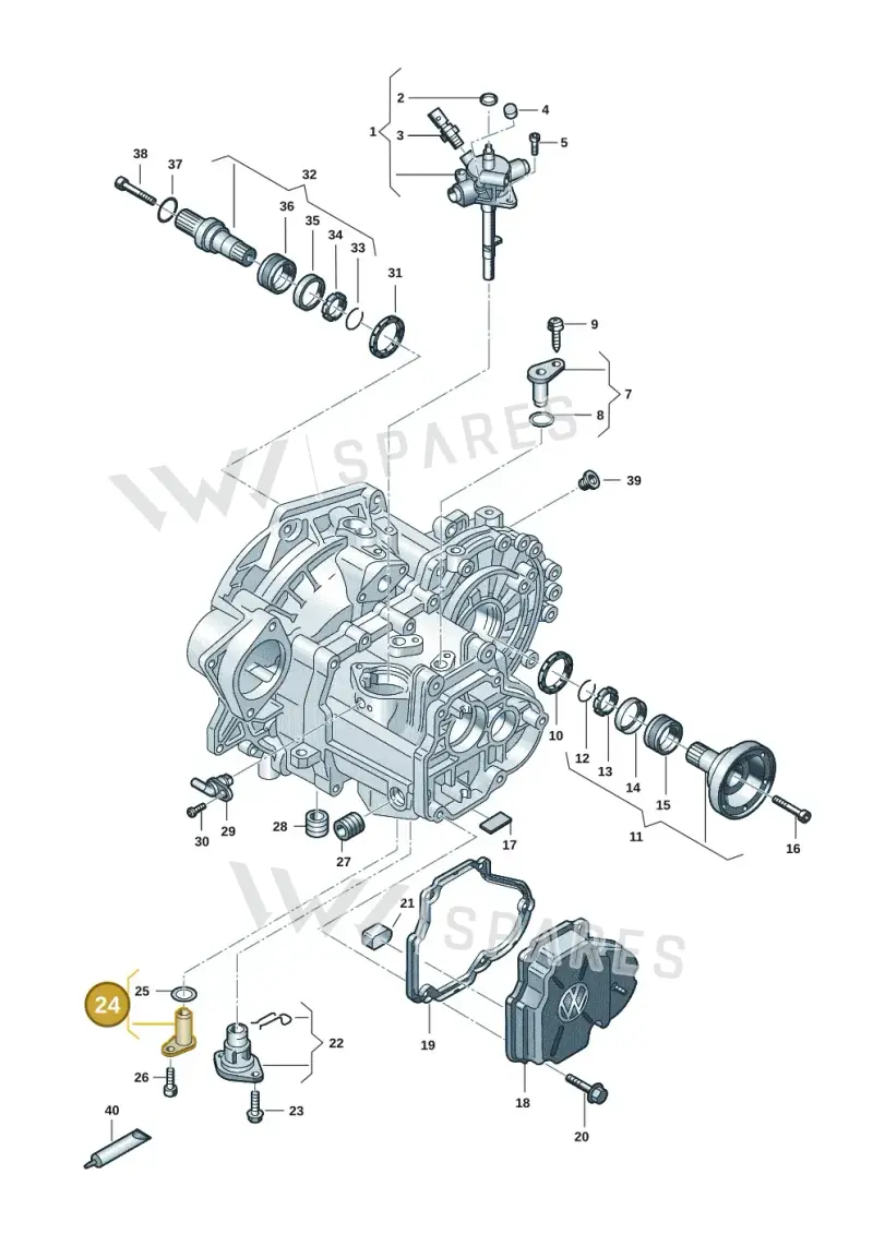 02T301427G — Volkswagen Transport. multivan (2019-2024) diagram 7ep300305, position 24