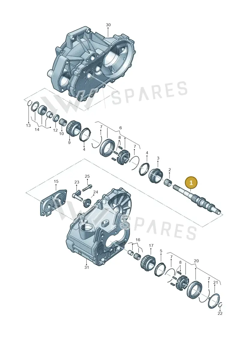 02T311103AF — Volkswagen Golf 1.4 BlueMotion (2014-2017) diagram 746311100, position 1