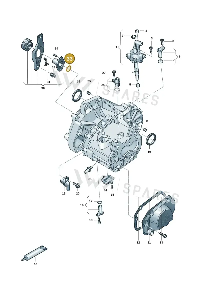 02T311113A — Volkswagen Taigo (2021-2024) diagram 2f0301110, position 33