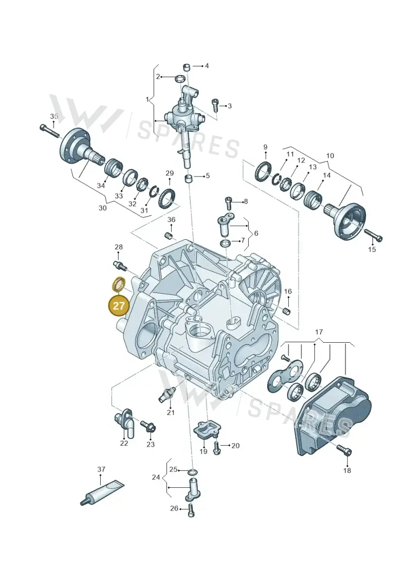 02T311113A — Volkswagen Golf 2.0 BlueMotion (2019-2024) diagram 827310020, position 27