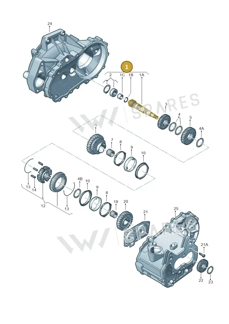 02T311198D — Volkswagen Polo (2009-2014) diagram 747311320, position 1