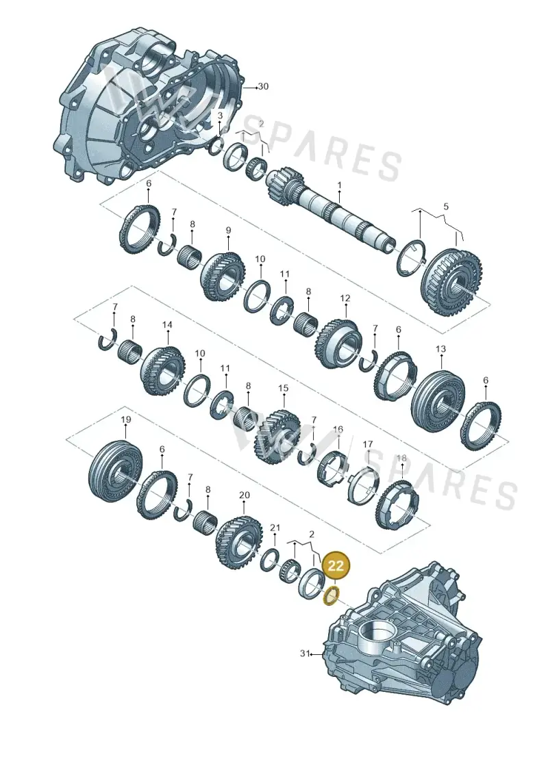 02T311327 — Volkswagen Up! 1.0 TSI (2013-2017) diagram 723311600, position 22