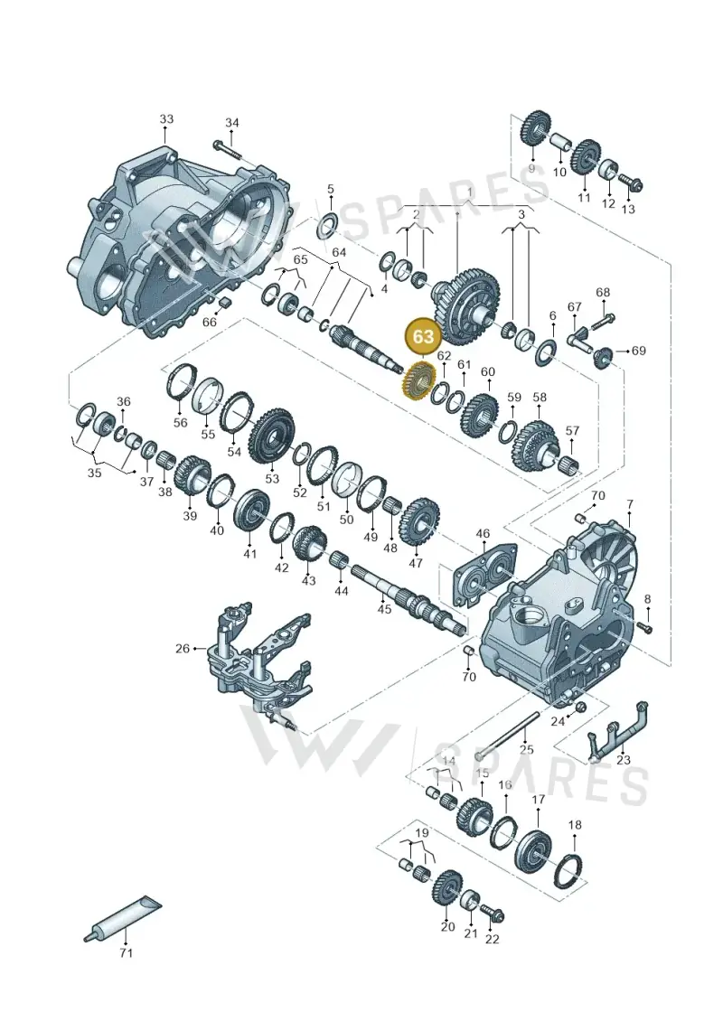 02T311351F — Volkswagen Polo 1.0 BlueMotion (2017-2024) diagram 495300120, position 63