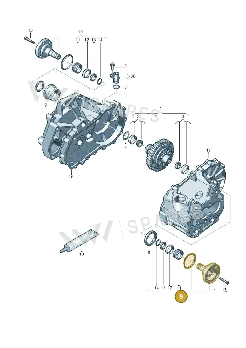 02T409343E — Volkswagen Polo (2014-2022) diagram 773409160, position 9
