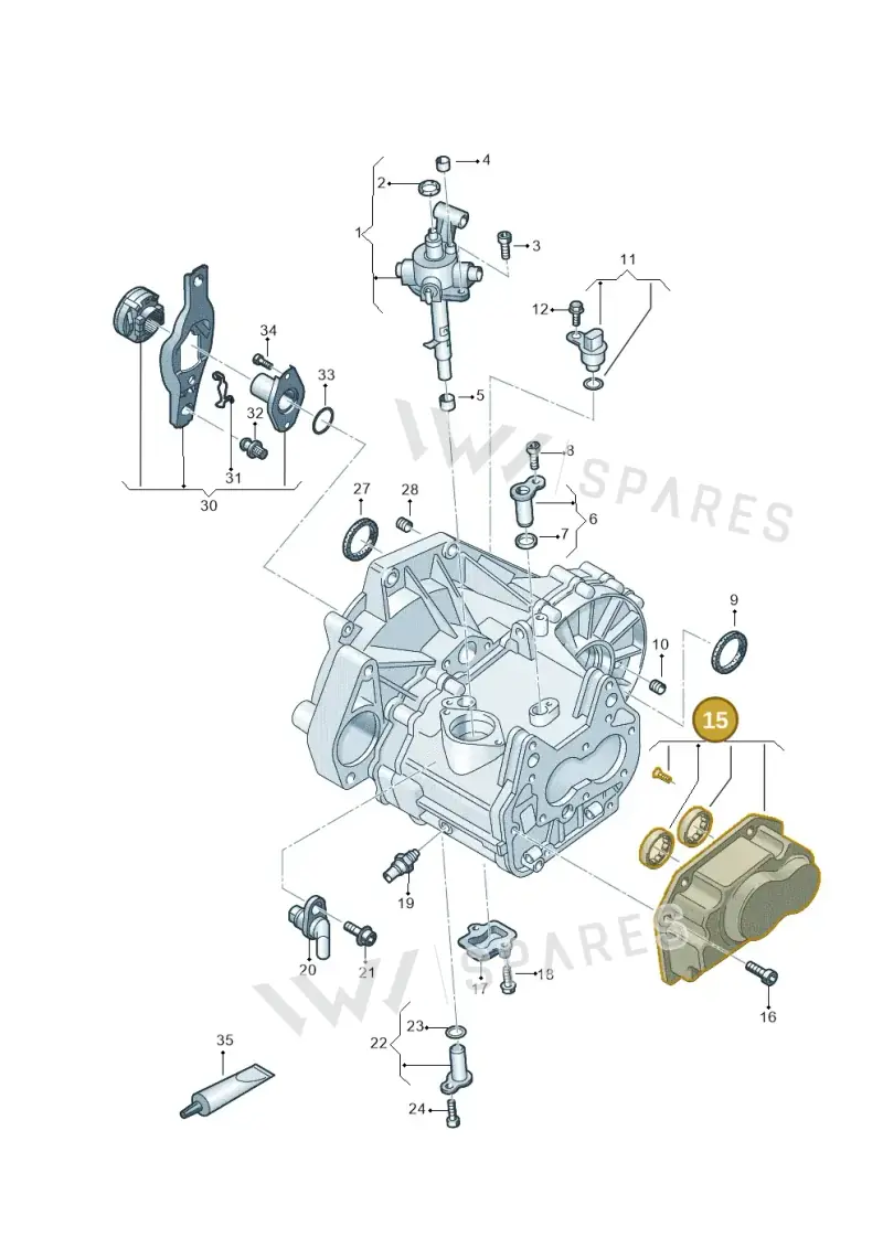 02U301201G — Volkswagen Polo 1.0 BlueMotion (2017-2024) diagram 621300155, position 15