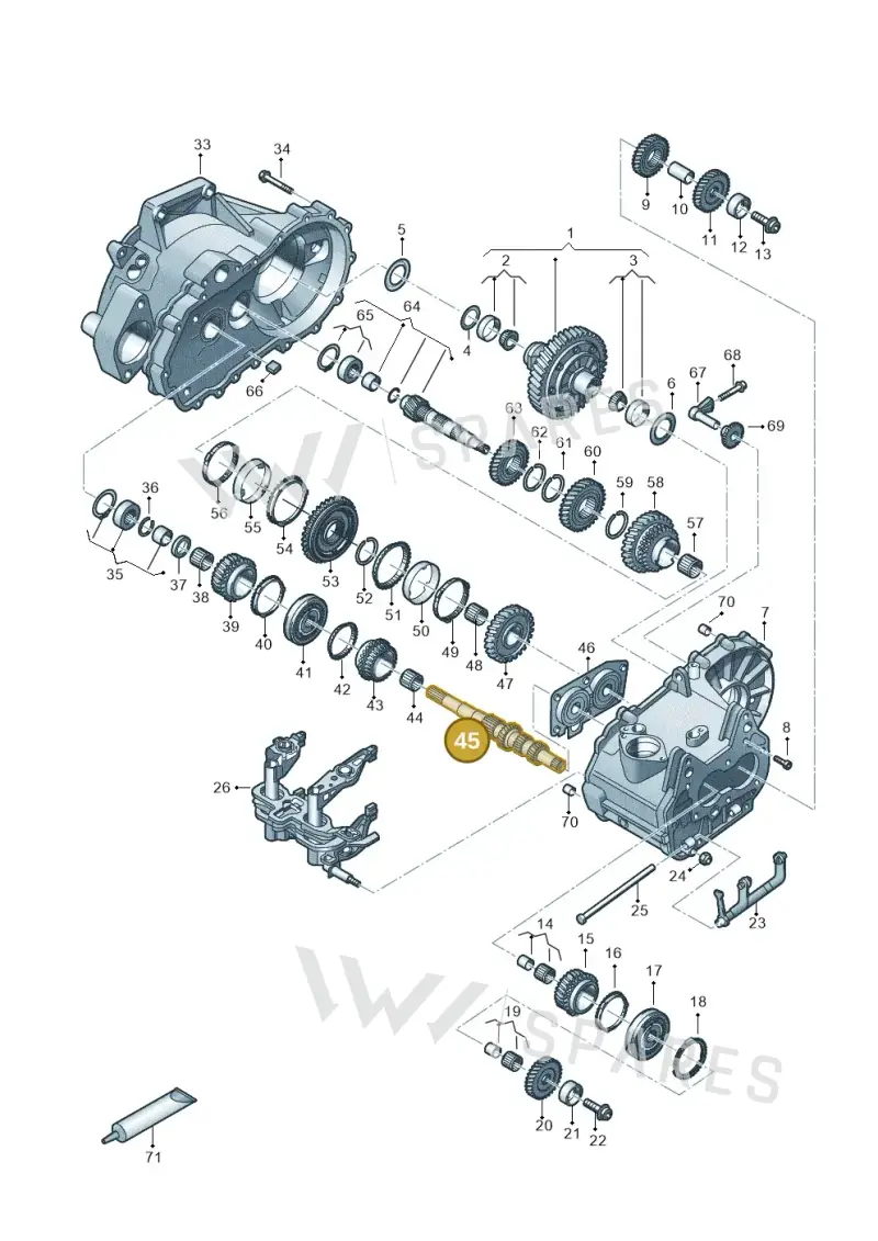 02U311103AE — Volkswagen Up! 1.0 BlueMotion (2016-2023) diagram 495300120, position 45