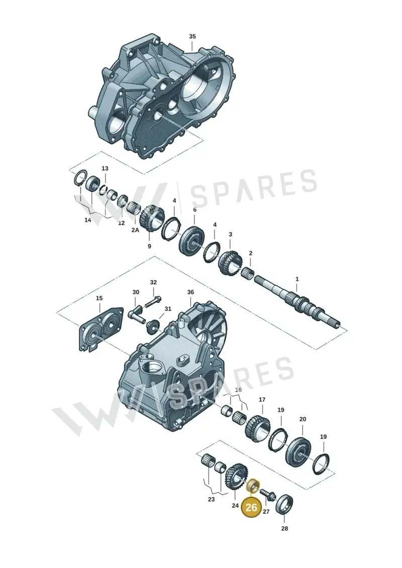 02U311122H — Volkswagen Polo 1.6 (2015-2020) diagram 746311231, position 26