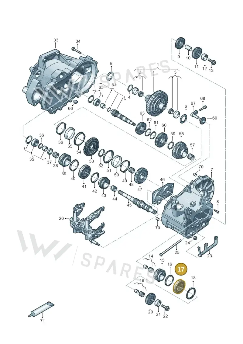 02U311241E — Volkswagen Polo 1.0 BlueMotion (2017-2024) diagram 495300120, position 17