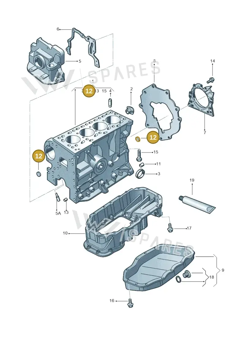 030103113 — Volkswagen Kombi (2011-) diagram 315103070, position 12