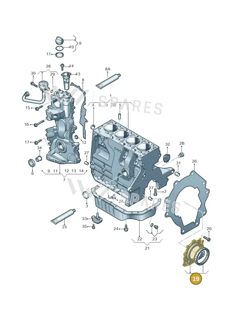 030103171K — Volkswagen Passat estate (2008-2011) diagram 474103050, position 19