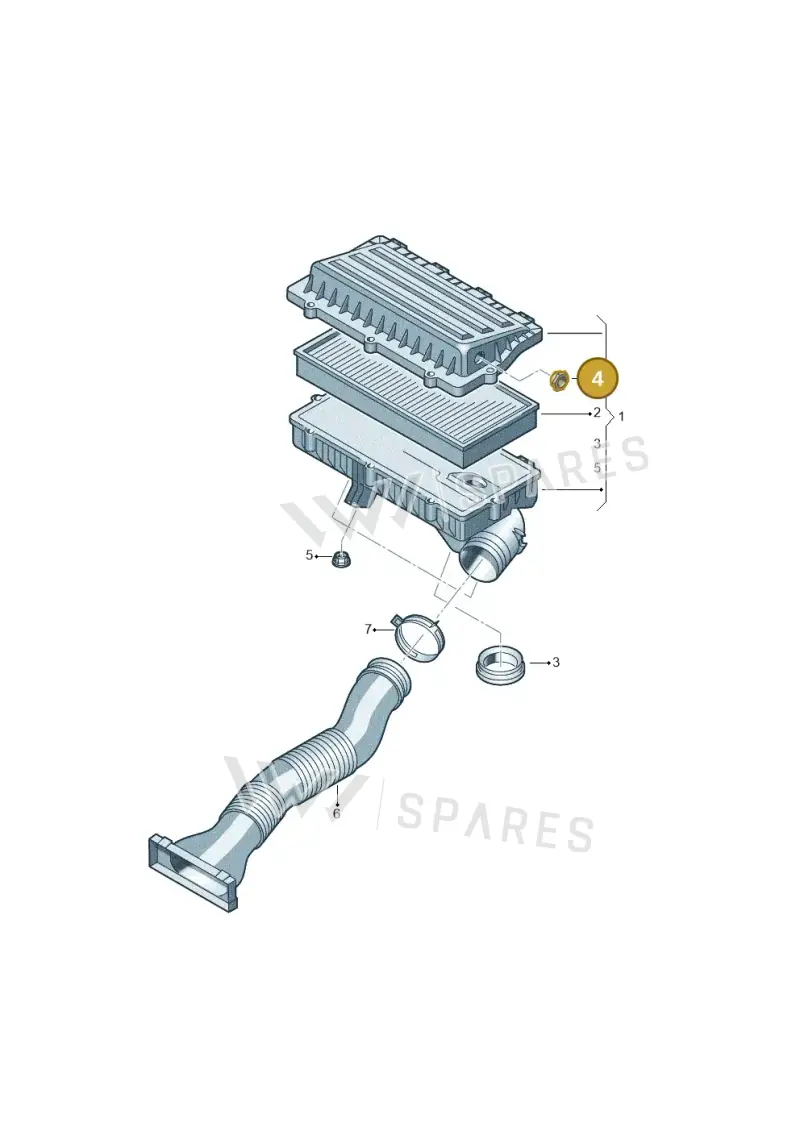 030103638 — Volkswagen Polo (2012-2014) diagram 474129000, position 4