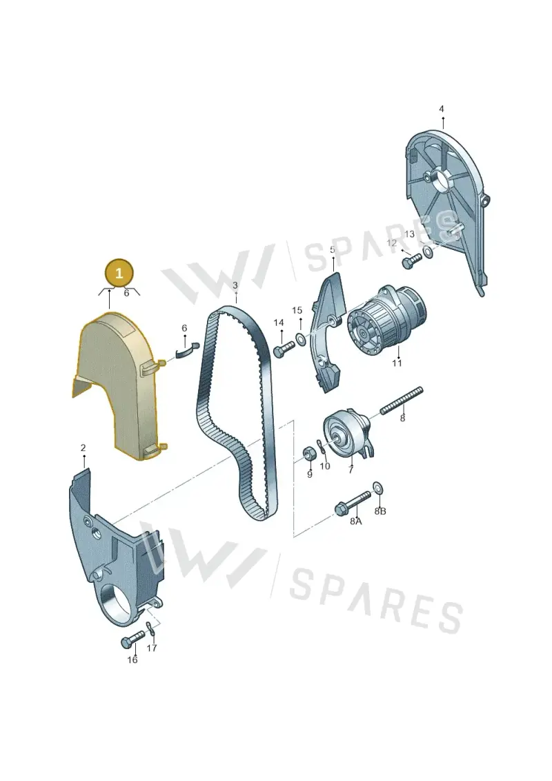 030109121P — Volkswagen Kombi (2011-) diagram 158109500, position 1