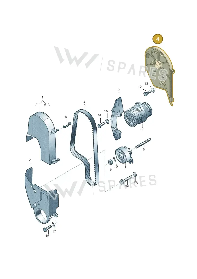030109145AJ — Volkswagen Kombi (2011-) diagram 158109500, position 4