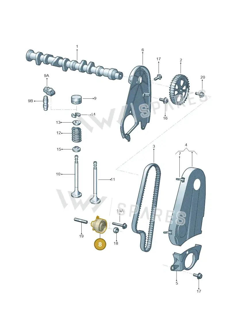 030109243Q — Volkswagen GOL 2P/4P            M.06> (2005-) diagram 303109050, position 8