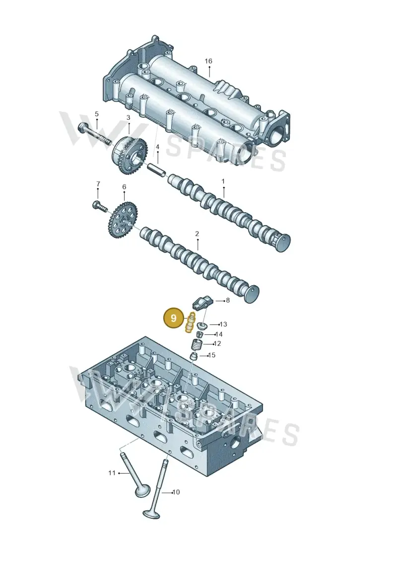 030109423 — Volkswagen Beetle (2016-2019) diagram 409109150, position 9