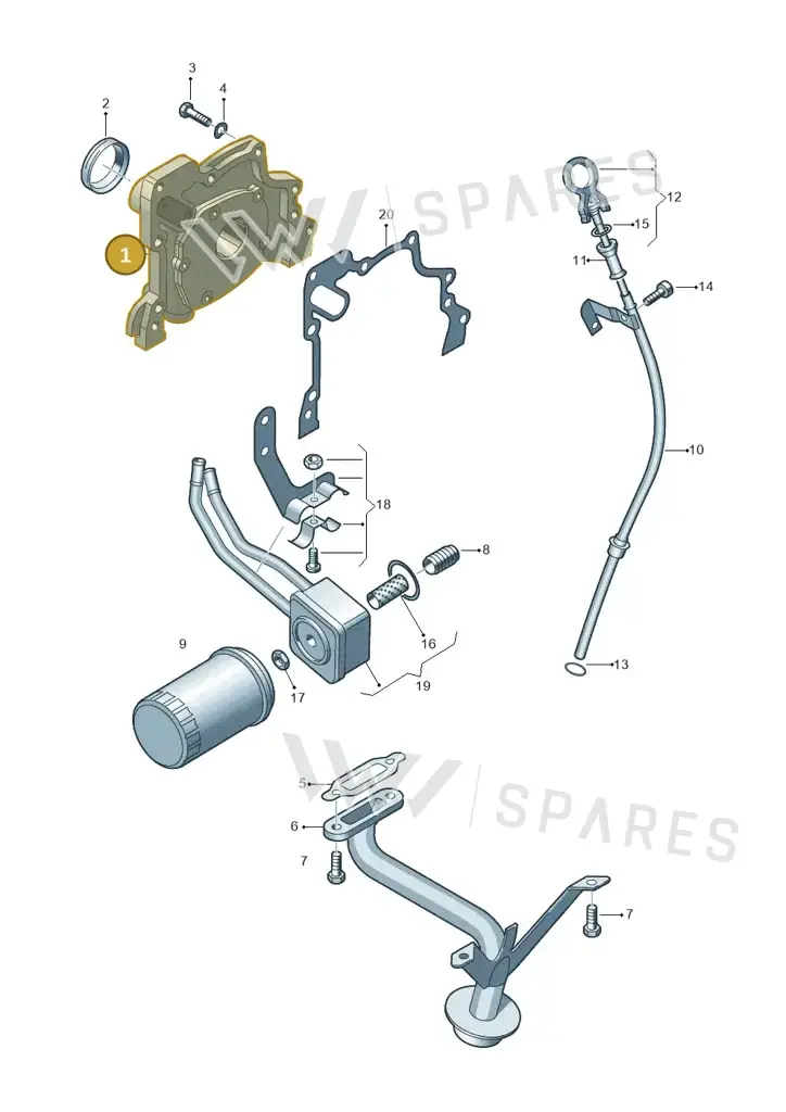 030115105P — SEAT Ibiza (2012-) diagram 194115050, position 1
