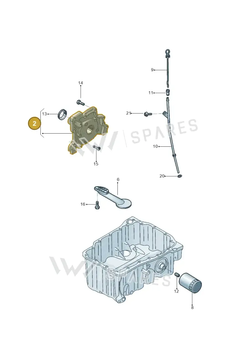 030115105S — Volkswagen Crossfox (2014-2021) diagram 558115050, position 2