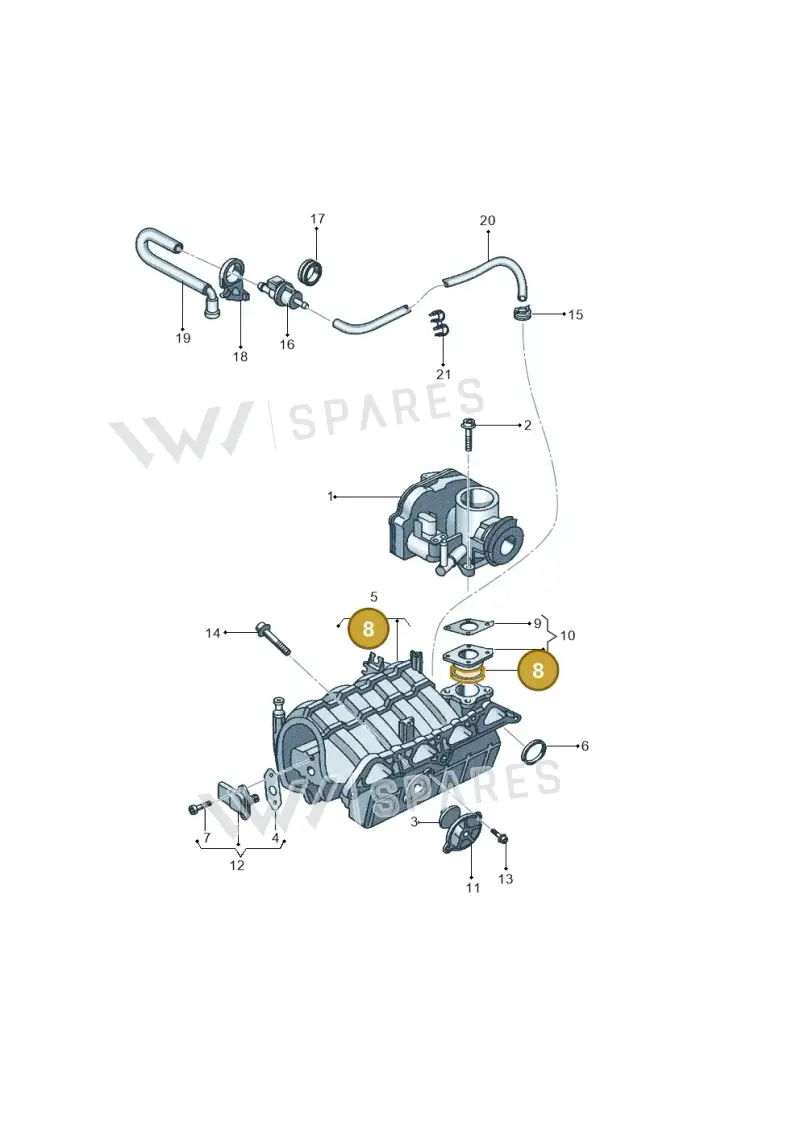 030133073E — Volkswagen Kombi (2011-) diagram 315133160, position 8