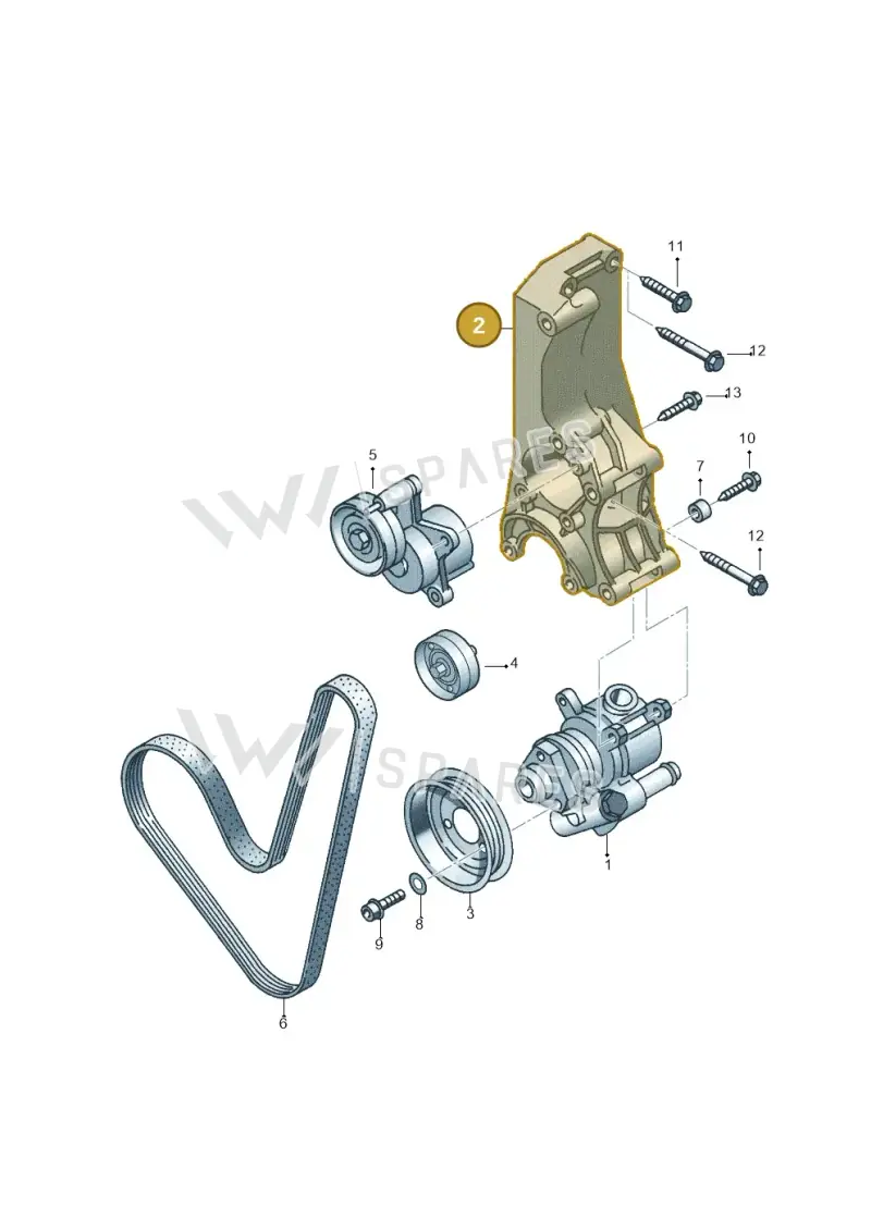 030145167D — Volkswagen Polo (2011-2014) diagram 194145210, position 2