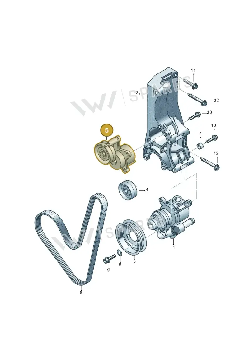 030145299F — Volkswagen Polo (2011-2014) diagram 194145210, position 5
