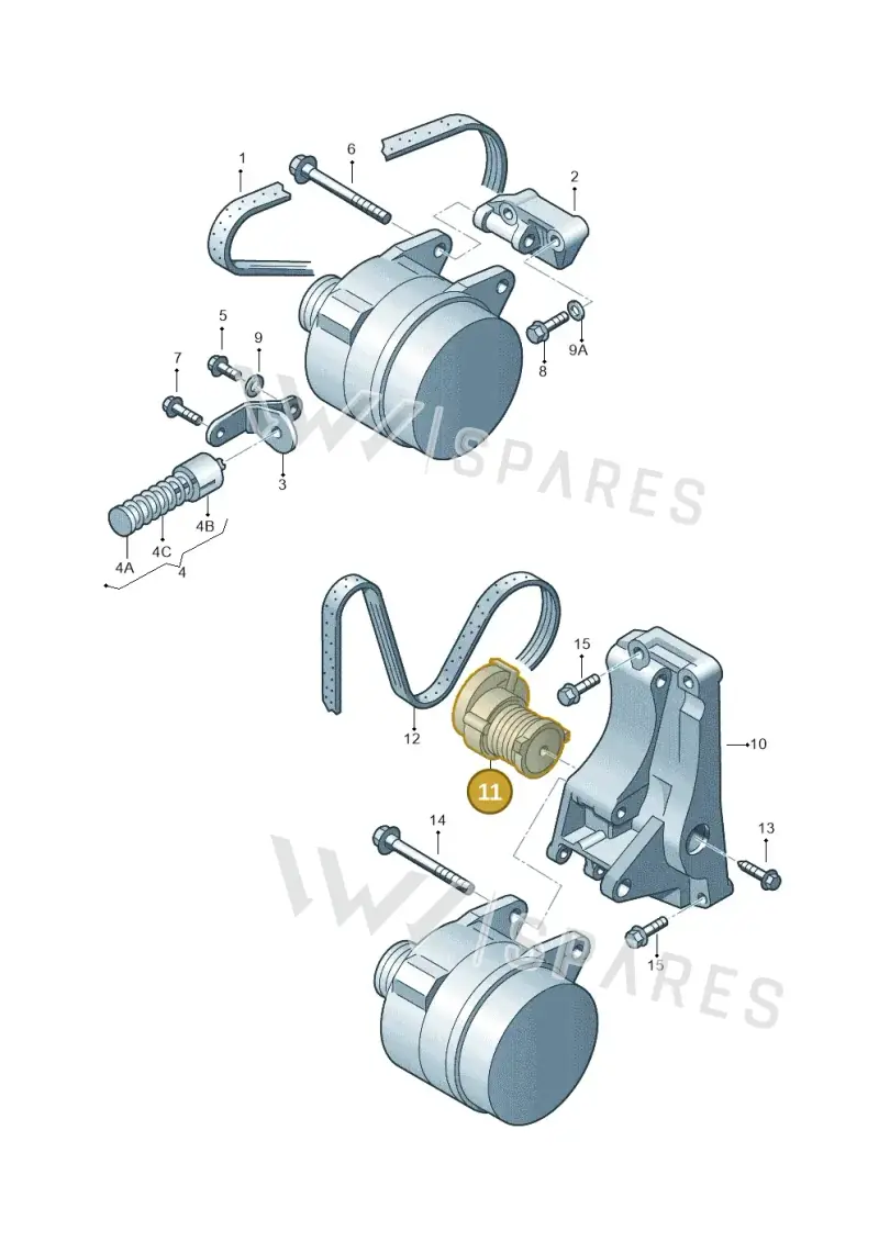 030145299F — Volkswagen Polo (2012-2014) diagram 158903300, position 11