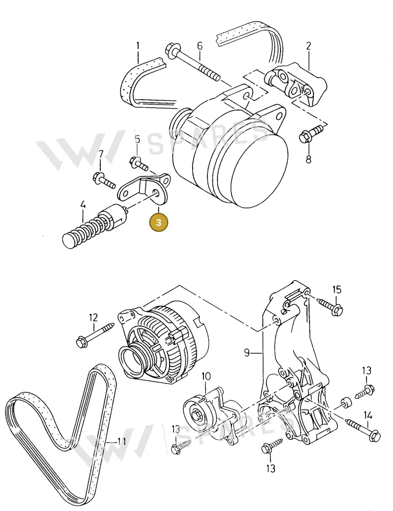 030903251F — Volkswagen POLO CLASSIC/VARIANT (1996-1999) diagram 173903300, position 3