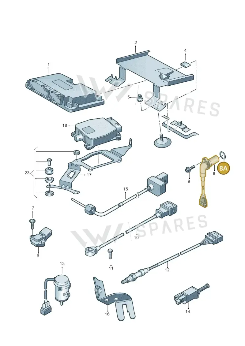 030906149 — Volkswagen Golf (2011-2013) diagram 409906300, position 8A