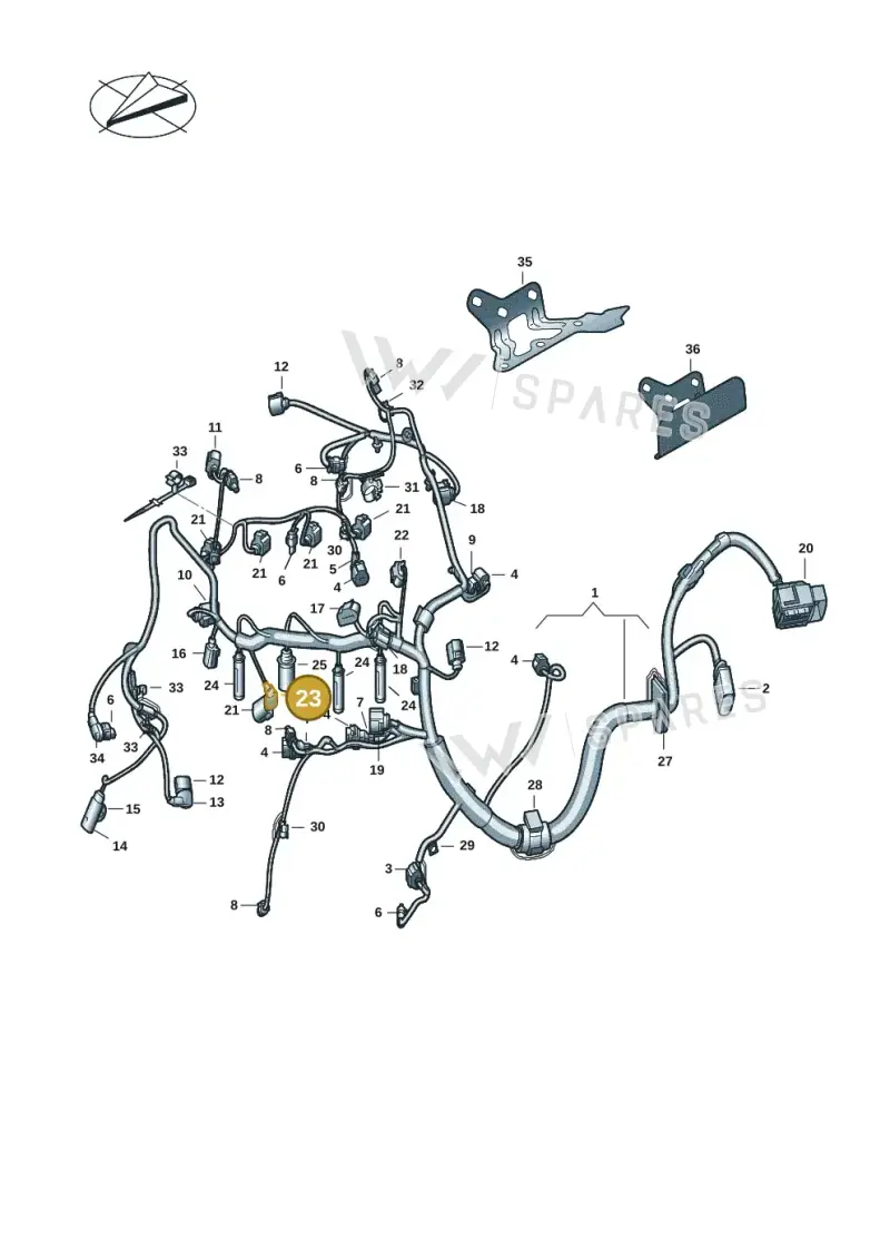 030971921 — Volkswagen Transport. multivan (2019-2024) diagram 7em971007, position 23
