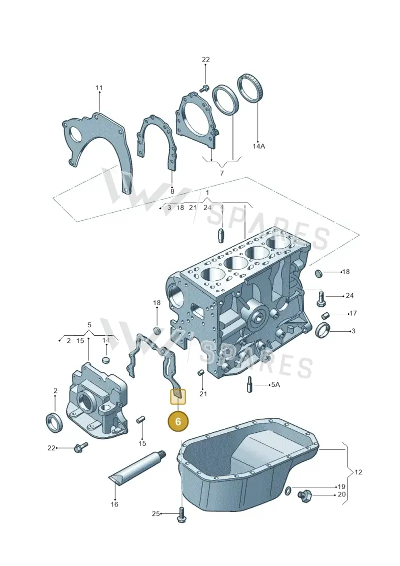 032103161K — Volkswagen FOX                    04> (2003-) diagram 303103050, position 6