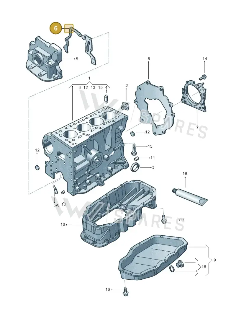 032103161K — Volkswagen Kombi (2011-) diagram 315103070, position 6