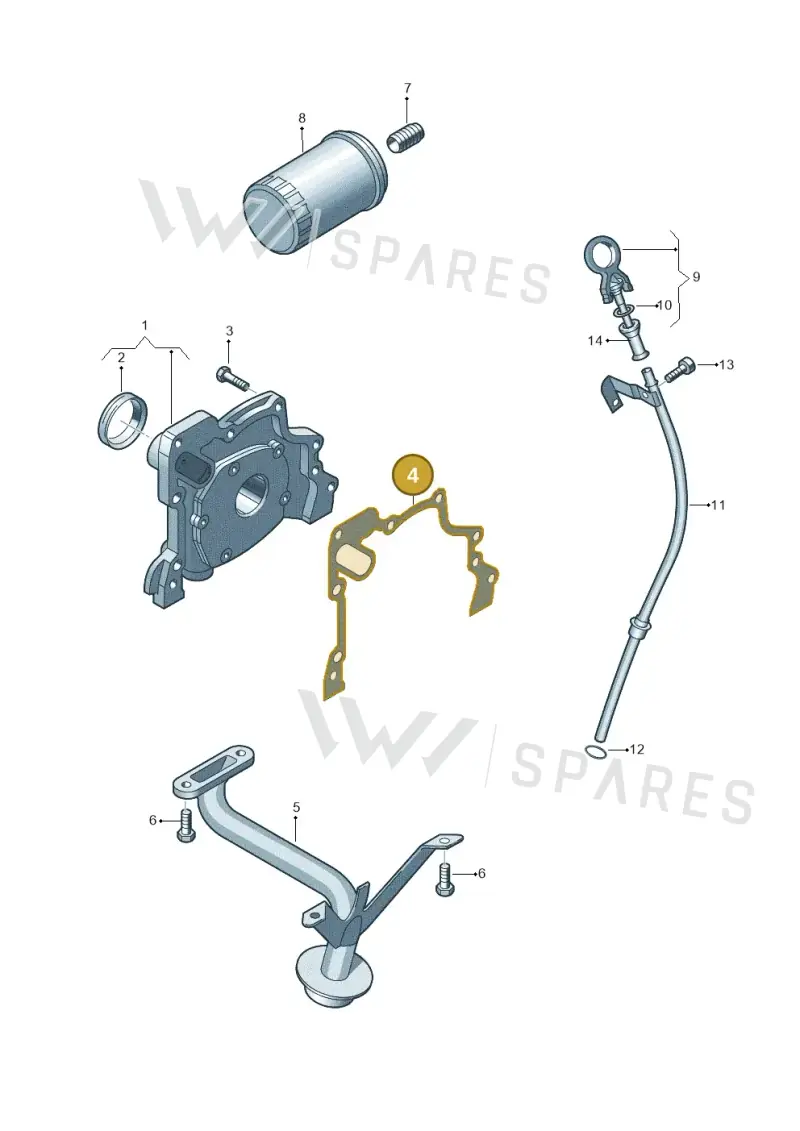 032103161K — Volkswagen Polo (2012-2014) diagram 729115030, position 4