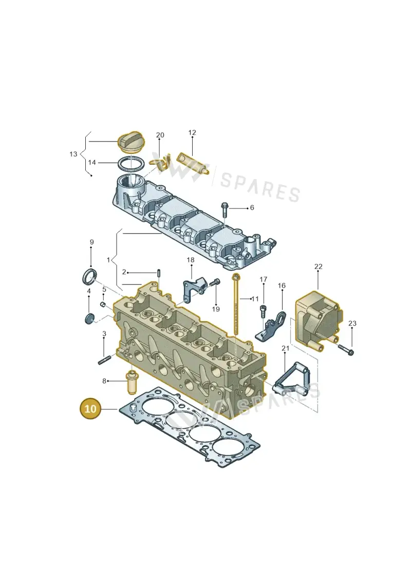 032103383N — Volkswagen Crossfox (2014-2021) diagram 558103370, position 10