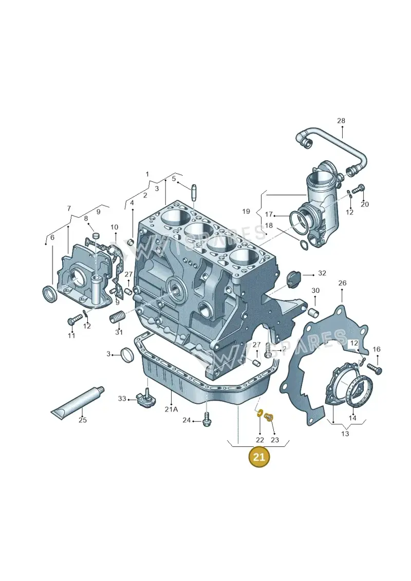 032103603AB — Volkswagen New Beetle             06> (2005-) diagram 269103000, position 21