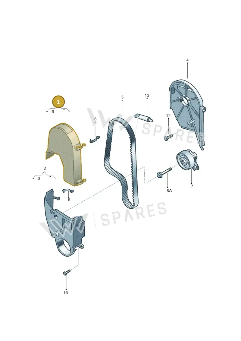 032109121K — Volkswagen Voyage (2016-2023) diagram 558109500, position 1