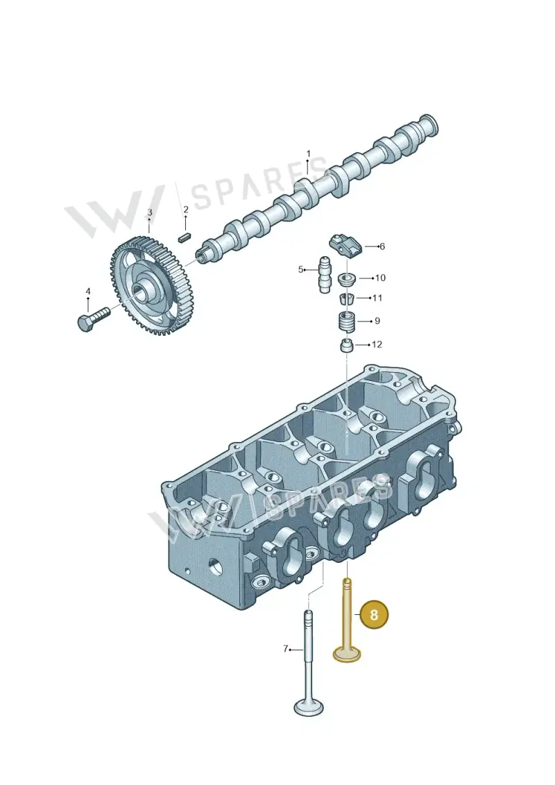 032109601M — Volkswagen Polo (2008-2009) diagram 195109150, position 8