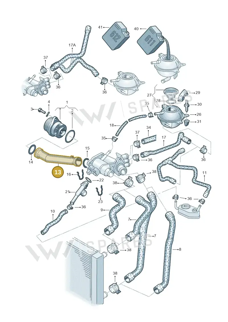 032121065D — Volkswagen LUPO/3L TDI (2003-2005) diagram 158121300, position 13