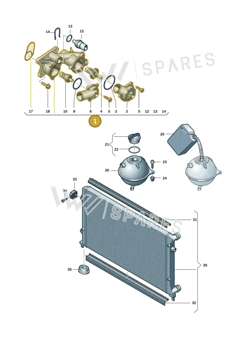 032121111BM — Volkswagen Golf Plus (2011-2014) diagram 409121700, position 1