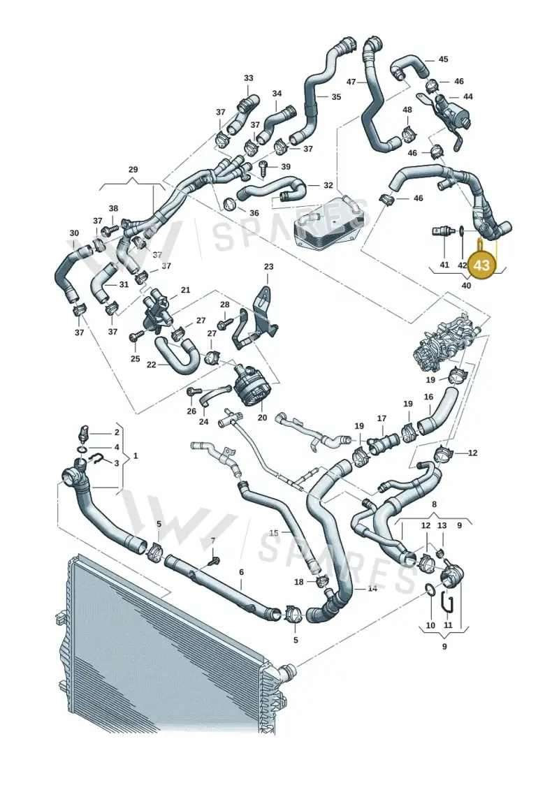 032121142 — Volkswagen Multivan (2021-) diagram 2ka121309, position 43