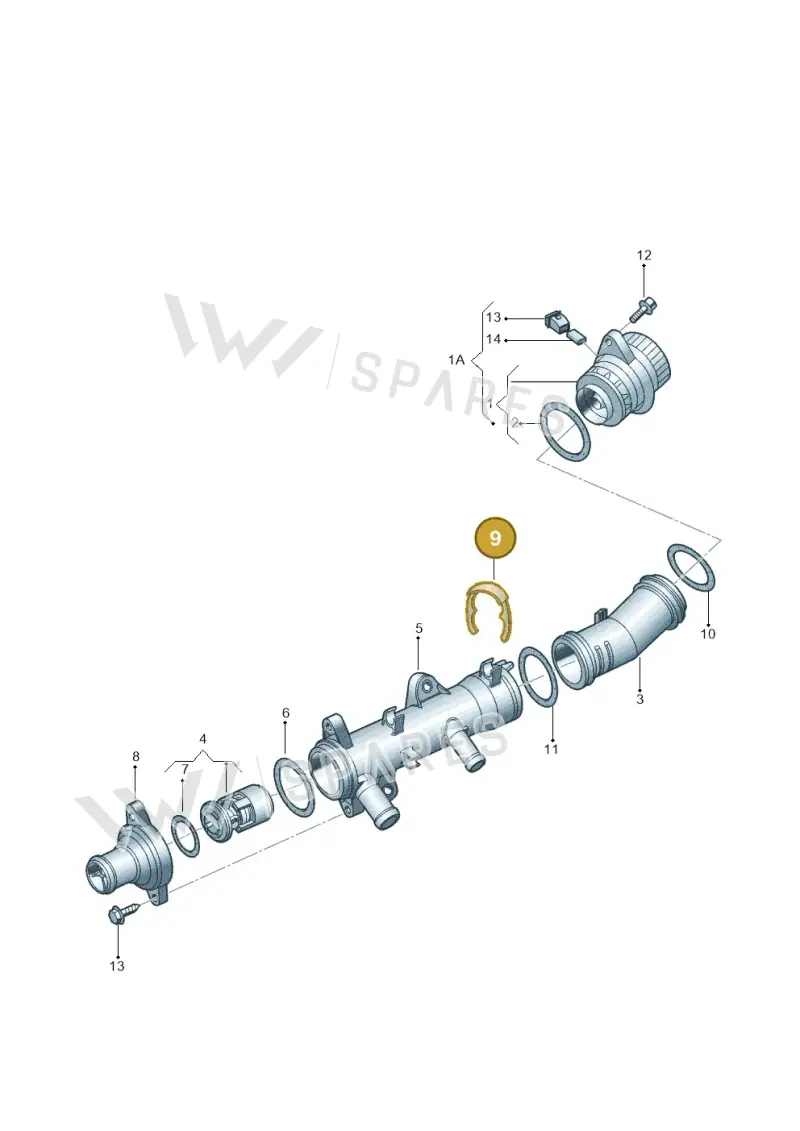 032121142L — Volkswagen Kombi (2011-) diagram 377121000, position 9