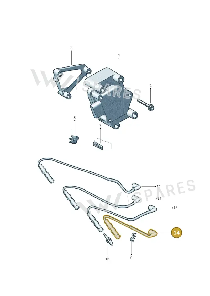 032905430N — Volkswagen Saveiro (2013-) diagram 553905010, position 14